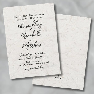 Handgeschriebene Kalligrafie Boho-Hochzeit Einladung