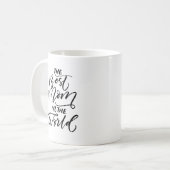 Handgeschriebene Kalligrafie Die beste Mama der We Kaffeetasse (Vorderseite Links)