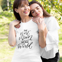 Handgeschriebene Kalligrafie Die beste Mama der We T-Shirt