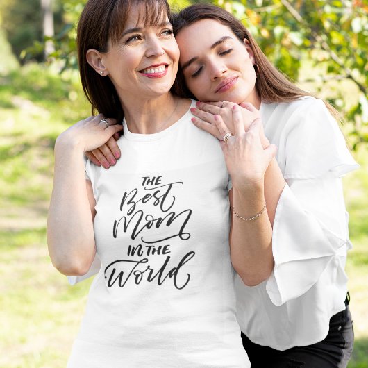 Handgeschriebene Kalligrafie Die beste Mama der We T-Shirt