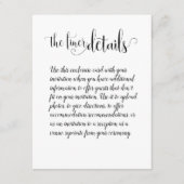 Handgeschriebene Kalligrafie Die schönsten Details Begleitkarte (Vorderseite)