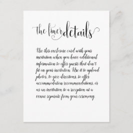 Handgeschriebene Kalligrafie Die schönsten Details Begleitkarte