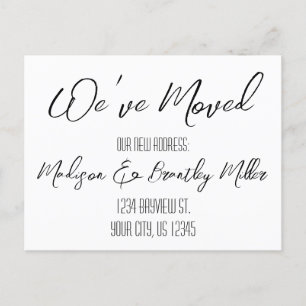 Handgeschriebene Kalligrafie - Neue Adresse Moving Postkarte
