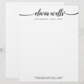 Handgeschriebene Kalligrafie-Schrift-Typografie Briefkopf (Vorne/Hinten)