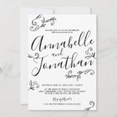 Handgeschriebene Kalligraphie-Blätter — Engagement Einladung (Vorderseite)