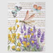 Handgeschriebene Kalligraphie weiß Moderne botanis Seidenpapier (Vorderseite)