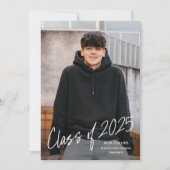Handgeschriebene Klasse des 2025-Foto-Abschlusses Ankündigung (Vorderseite)