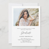 Handgeschriebene Klasse des 2025-Foto-Abschlusses Einladung (Rückseite)