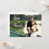 Handgeschriebene künstlerische Hochzeit 2 Foto Vie Karte (Vorderseite/Rückseite Beispiel)