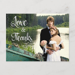 Handgeschriebene künstlerische Hochzeit 2 Foto Vie Postkarte