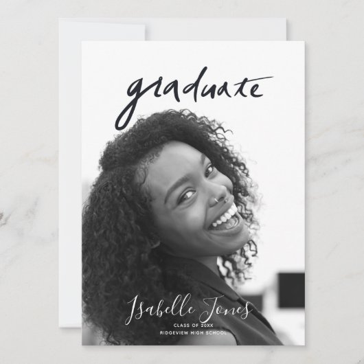 Handgeschriebene Letterings Minimalistischer Foto  (Vorderseite)