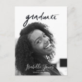 Handgeschriebene Letterings Minimalistischer Foto Ankündigungspostkarte (Vorderseite)