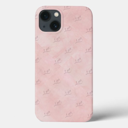 Handgeschriebene LIEBE auf verblasstem rosa Hinter Case-Mate iPhone Hülle (Rückseite)