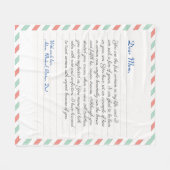 Handgeschriebene Liebe eines Notebooks Fleecedecke (Vorderseite (Horizontal))