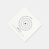 Handgeschriebene Liebe Note Spiral Text Heart Wedd Serviette (Ecke)