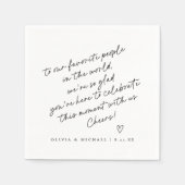 Handgeschriebene Liebe Serviette (Vorderseite)