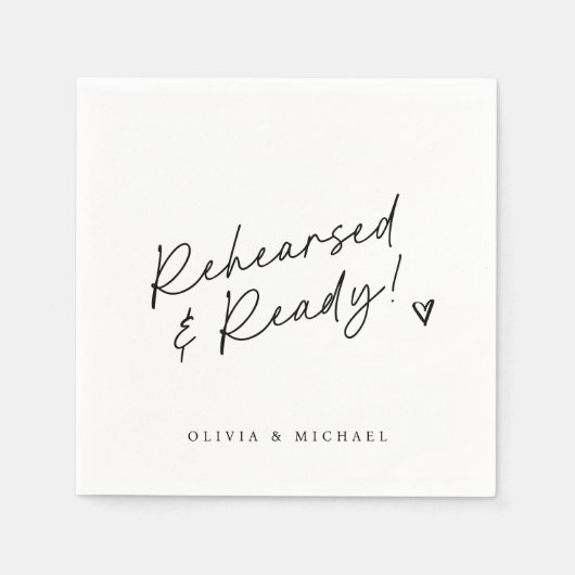 Handgeschriebene Liebe Serviette (Vorderseite)