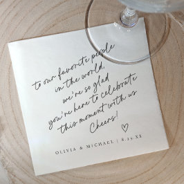 Handgeschriebene Liebe Serviette