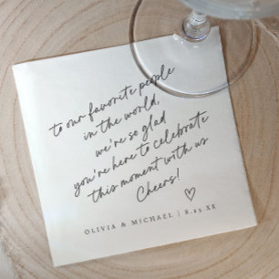 Handgeschriebene Liebe Serviette