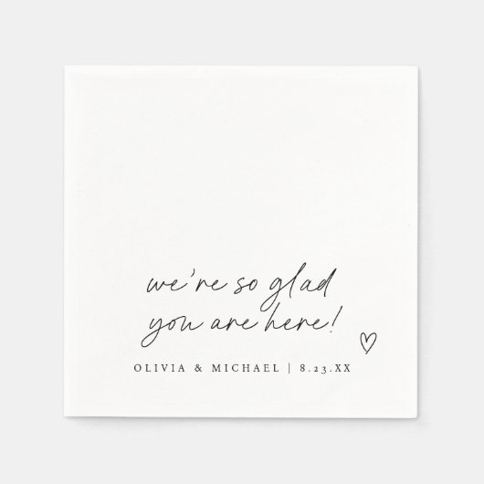 Handgeschriebene Liebe Serviette (Vorderseite)