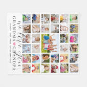 Handgeschriebene Liebe Sie Oma Opa 33 Foto Fleecedecke (Vorderseite (Horizontal))