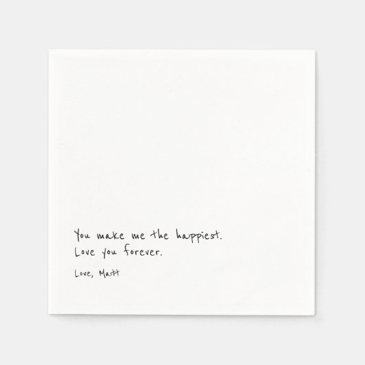 Handgeschriebene Liebe | TOUCH Serviette (Vorderseite)