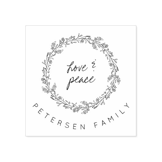 Handgeschriebene Liebe und Wintertruhe Gummistempel (Prägung)