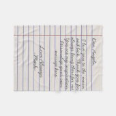 Handgeschriebene Lieben oder Nachrichten für Noteb Fleecedecke (Vorderseite (Horizontal))