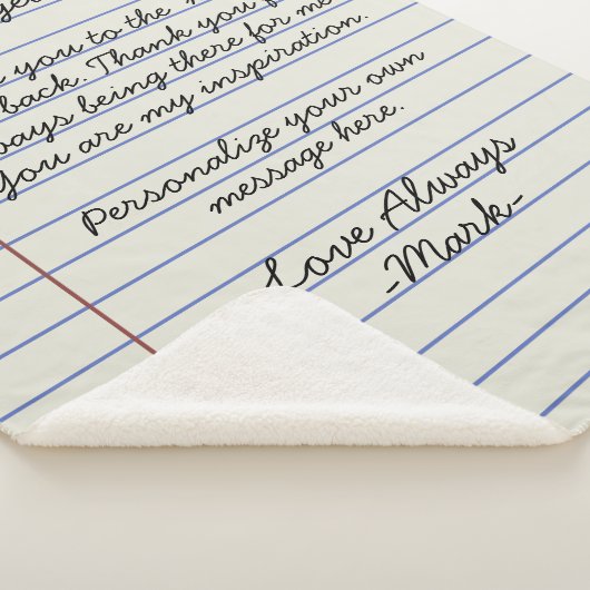 Handgeschriebene Lieben oder Nachrichten für Noteb Sherpadecke (3/4)