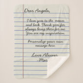 Handgeschriebene Lieben oder Nachrichten für Noteb Sherpadecke (Vorderseite)