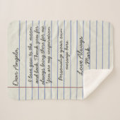 Handgeschriebene Lieben oder Nachrichten für Noteb Sherpadecke (Vorderseite (Horizontal))