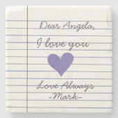 Handgeschriebene Lieben oder Nachrichten für Noteb Steinuntersetzer (Vorderseite)