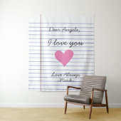 Handgeschriebene Lieben oder Nachrichten für Noteb Wandteppich (Beispiel)