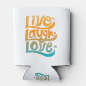 Handgeschriebene Live-Liebe lacht Typografie Zitat Dosenkühler (Rückseite)
