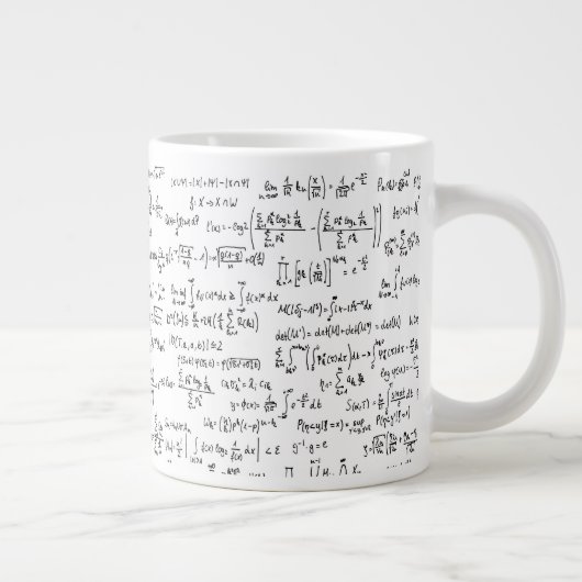 Handgeschriebene Mathegleichungen // Jumbo-Tasse (Rechts)