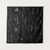 Handgeschriebene Mathematik Formeln und Gleichunge Wandteppich (Vorderseite (Horizontal))