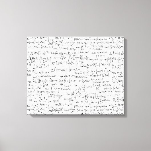 Handgeschriebene Mathematikgleichungen // Leinwanddruck (Vorderseite)