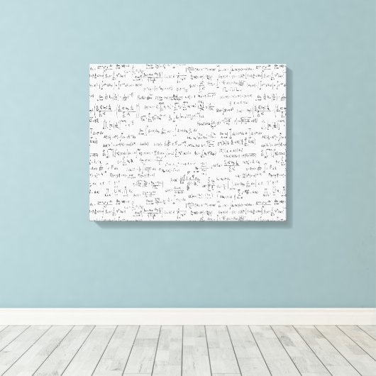 Handgeschriebene Mathematikgleichungen // Leinwanddruck (Insitu (Holzboden))