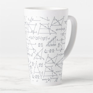 Handgeschriebene mathematische Berechnungen Illust Milchtasse