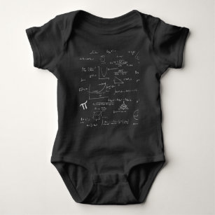 Handgeschriebene mathematische Formeln und Gleichu Baby Strampler