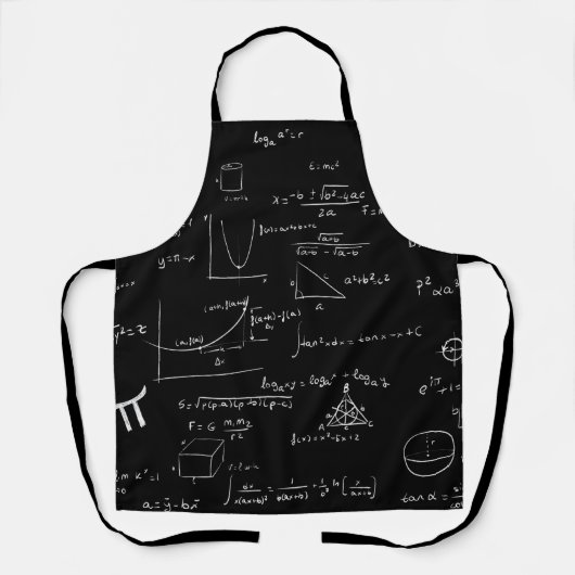 Handgeschriebene mathematische Formeln und Gleichu Schürze (Vorderseite)