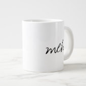 Handgeschriebene Meh Funny Jumbo Jumbo-Tasse (Vorderseite Rechts)