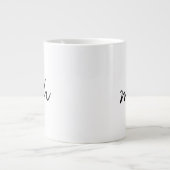 Handgeschriebene Meh Funny Jumbo Jumbo-Tasse (Vorderseite)