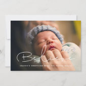 Handgeschriebene minimalistische Glaubensüberlager Feiertagskarte (Vorderseite)