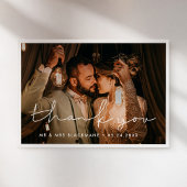 Handgeschriebene minimalistische Hochzeit Danke Ka Ankündigung