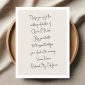 Handgeschriebene Minimalistische Hochzeitkarte Postkarte