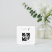 Handgeschriebene minimalistische QR-UAWG Begleitkarte (Stehend Vorderseite)