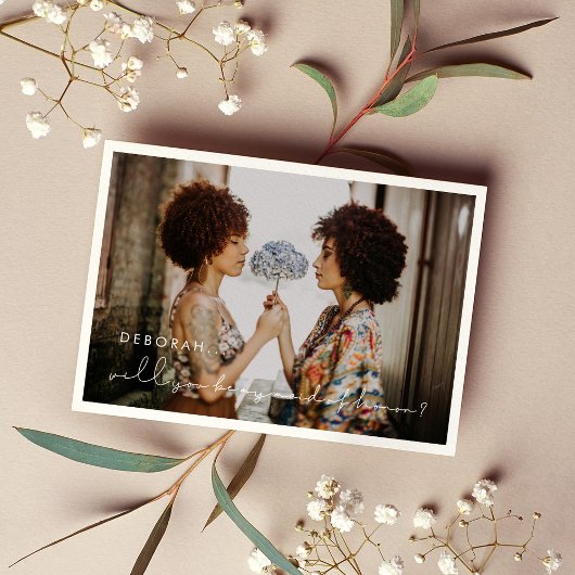 Handgeschriebene minimalistische Trauzeugin Einladung