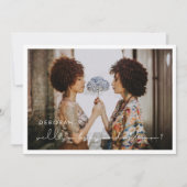 Handgeschriebene minimalistische Trauzeugin Einladung (Vorderseite)