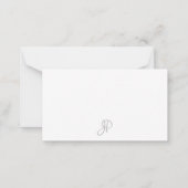 Handgeschriebene Mit Monogramm einfache Vorlage Mi (Rückseite)